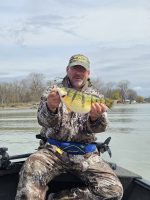 Rich Davenport shows off a 2lb 6oz Lake Erie Yellow Perch